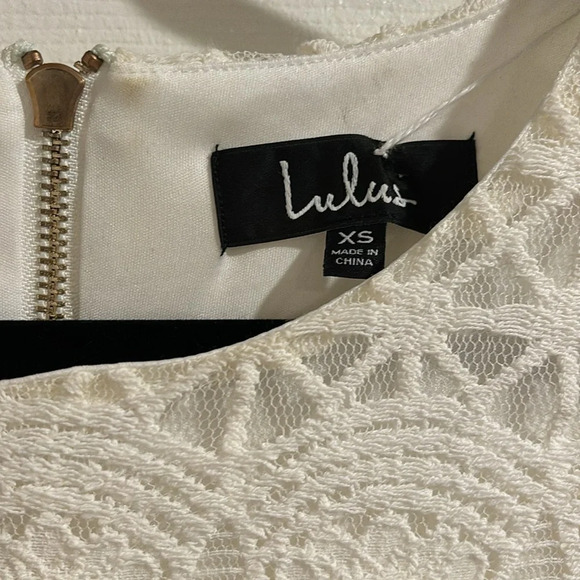 White Lace Lulus Dress - Picture 3 of 7